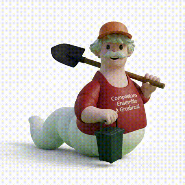 Mascotte Ver Composteur
